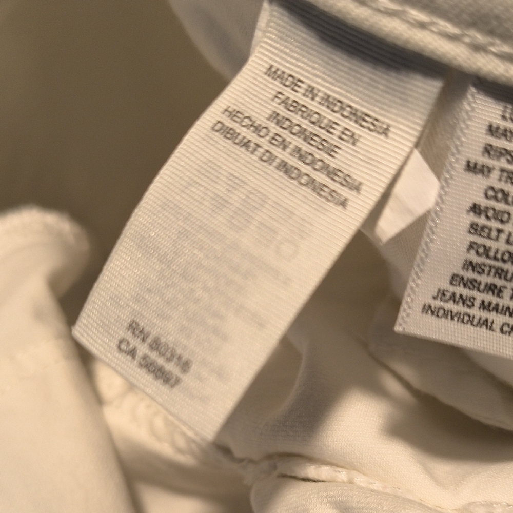 sac316🍀Ava Skinny Lucky Brand White Denim Jeans - Picture 5 of 7